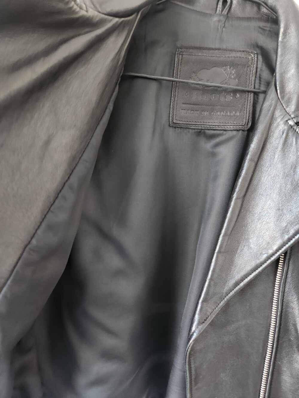 Roots Soft Black Leather Moto Jacket - Picture 3 of 5